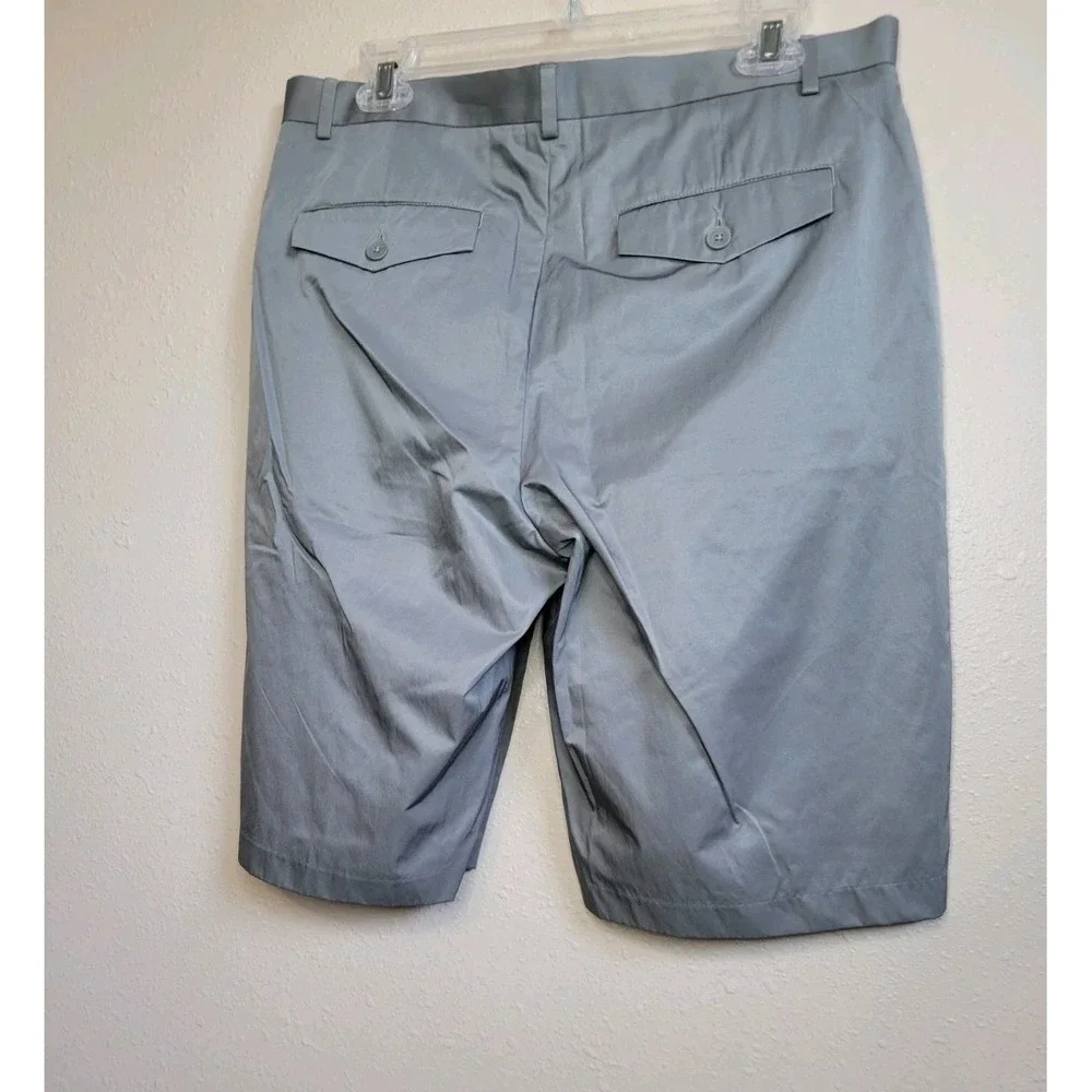 Calvin Klein Mens Chino Shorts Pockets Comfort Casual Gray Sz 32